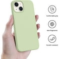 thumbnail image 7 of Designed for iPhone 13 Case, [Silicone Ultra Slim Thin Series], Full Body Shockproof Protective Phone Case with Soft Anti-Scratch Microfiber Lining Cover iPhone 13, 6.1 inch, Pale Green, 7 of 7