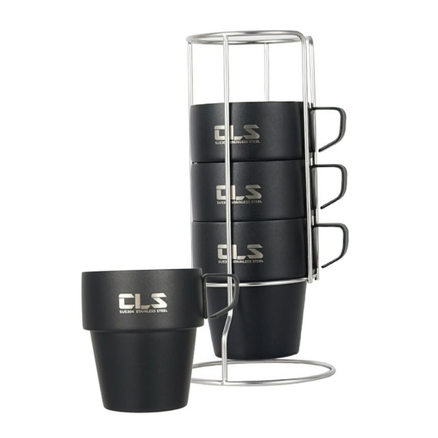 Tazas portátiles para acampar Zulema Durabilidad Utensilios de picnic acero inoxidable 300 ml