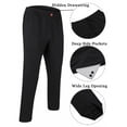 thumbnail image 4 of Big & Talls Men's Pajama Pants Bamboo Cotton Lounge Sleep Bottoms Soft Stretch Lightweight Men Exercise Pants Sleep Pant with Pockets,up to size 3XL/Black,Gray, 4 of 8