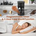 thumbnail image 3 of Cafetera WAA de 5 tazas con temporizador programable, 740 ml, negra, 3 of 8