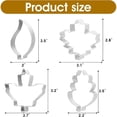 thumbnail image 2 of Fall Leaf Cookie Cutter Set 4 Piece Fall Leaves Cookie Cutters Autumn Cookie Cutters Thanksgiving Cookie Cutters Leaf Shapes-Diswasher Safe-Fall Holiday Cookie Cutters Shapes For Baking, 2 of 4