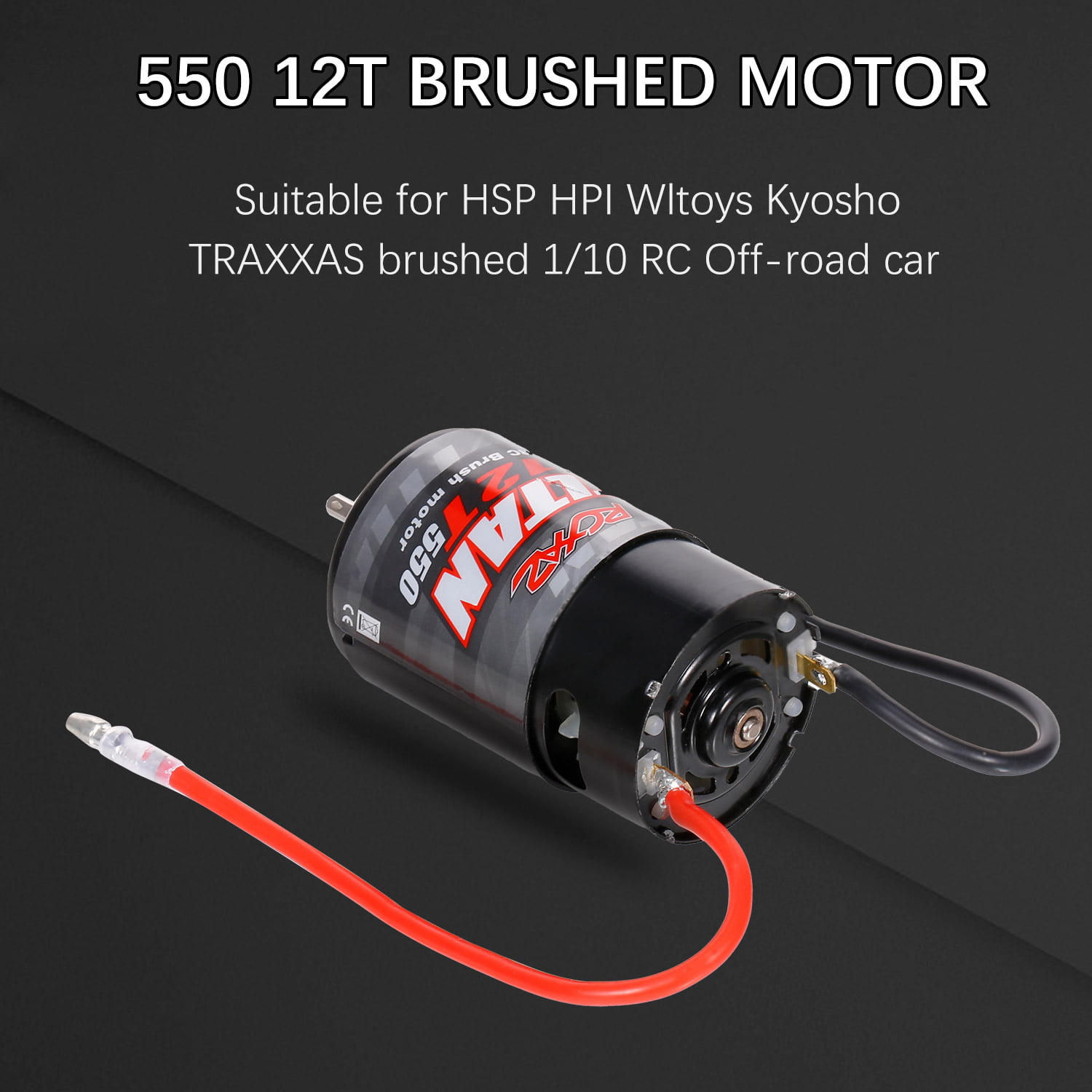 550 12T Brushed Motor For 1/10 Rc Off-Road Car Hsp Hpi Wltoy Kyosho Traxxas B1 