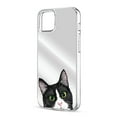 thumbnail image 3 of WIRESTER Stylish Mirror Back Case for Women, Slim & Shockproof Phone Cover Compatible with Apple iPhone 13 6.1" 2021 - Animal Black White Tuxedo Cat, 3 of 6