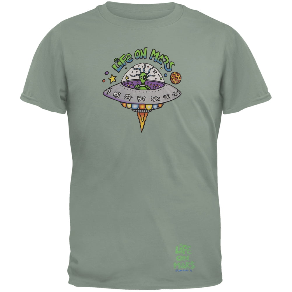 Joey Mars - Life On Mars UFO Grey Adult T-Shirt - Large - Walmart.com