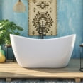 thumbnail image 5 of Dreamline BTNL5928FFXXC04 Nile 59" Free Standing Acrylic Soaking Tub - White, 5 of 7