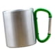 thumbnail image 4 of Taza de acero inoxidable de doble pared con asa de mosquetón - taza de escalada portátil Verde, 4 of 6