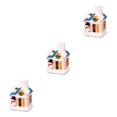 thumbnail image 4 of Maytalsory Resin Christmas Scene Snow House LED Decoration Desktop Village Set House Snowman 3Set, 4 of 6