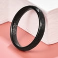 thumbnail image 3 of 4mm Hammered Tungsten Rings for Unisex Wedding Engagement Bands Black Brushed Size 7-12, 3 of 6