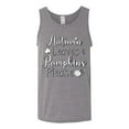 thumbnail image 2 of Wild Bobby Autumn Leaves and Pumpkins Please Black and White Distress Filter Halloween Men Tank Top, Heather Grey, 3X-Large, 2 of 6
