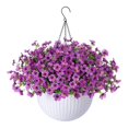 thumbnail image 4 of Cesta de flores con plantas colgantes artificiales, maceta colgante, regalo de inauguración de la casa, artificial Estilo C, 4 of 9