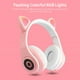 thumbnail image 2 of Auriculares Irfora B39 Cute Cat Ear Headset Wireless BT5.0 Auriculares para juegos plegables con luces Flash RGB Auriculares Tarjeta TF Juego / Modo con cable Azul Irfora Auriculares, 2 of 7