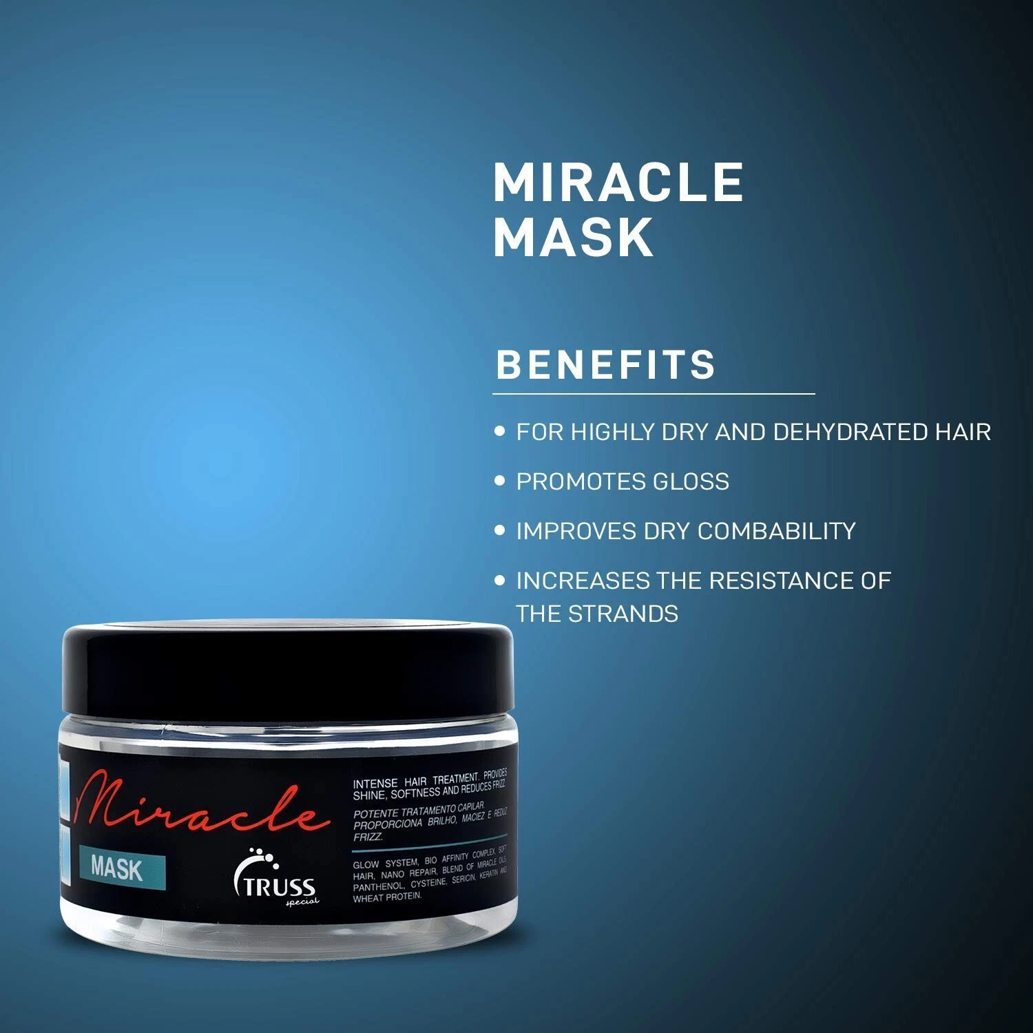 Truss Amino Miracle Heat Protectant Spray Bundle & Miracle Shampoo & Hair Mask