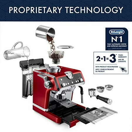 De'Longhi - La Specialista Prestigio Espresso Machine with Active Temperature Control and Dual Heating System - Red