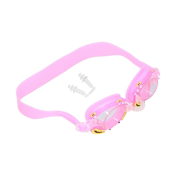 Gafas de natación con forma de cangrejo para niños, ajustables, antivaho, con dibujos animados (cangrejo rosa)