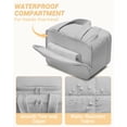 thumbnail image 6 of Travel Toiletry Bag, Makeup Bag Puffy Wide-open Quilted Bag for Women, Lightweight Cosmetic Bag Organizer with Handle for Traveling, Accessories, Essentials Toiletries Grey, 6 of 13