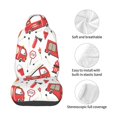 thumbnail image 4 of Wukai Fire Truck Full Set Car Seat Covers with Soft Padding Universal Auto Front Seats Protector and Cushion Mat, 4 of 5