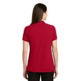 thumbnail image 2 of Port Authority Adult Female Women Plain Short Sleeves Polo Apple Red Large, 2 of 3
