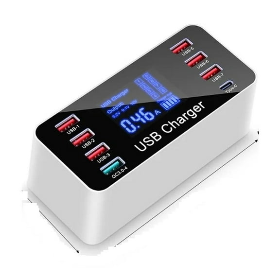 Multi USB 8-Port Fast Desktop Hub Wall Charger Charging Station Quick Charge 3.0 ,Portable Station