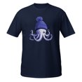 thumbnail image 2 of Cephalopod Octopus Lover Chilling Purple Cap Novelty Apparel T-Shirt (Navy, 2XL), 2 of 2