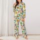 thumbnail image 2 of Balery Beautiful African Womens Conjunto de Pijama con Estampado para Mujer, Conjunto de Dos Piezas con Manga Larga, Ropa de Dormir Suave con Bolsillos, Pijamas Cómodos-Medium, 2 of 7