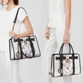 thumbnail image 2 of Women Handbags Purses Two Tone Satchel Bags Top Handle Shoulder Bags Work Tote with Matching Wallet, 2 of 8