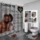 thumbnail image 1 of Juego de 4 cortinas de ducha afroamericanas, diseño de rey y reina negros, pareja negra, hombre negro, mujer negra, niña negra, decoración de baño, cortina de ducha de tela gris impermeable,, 1 of 7