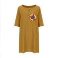 thumbnail image 4 of IROINNID Summer Dresses for Women Plus Size Summer T-shirt Dresses for Women with Short Sleeve and Round Neck Printed Casual Outfits Dress, 4 of 4