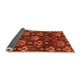 thumbnail image 2 of Ahgly Company Indoor Square Abstract Orange Modern Area Rugs, 3' Square, 2 of 4