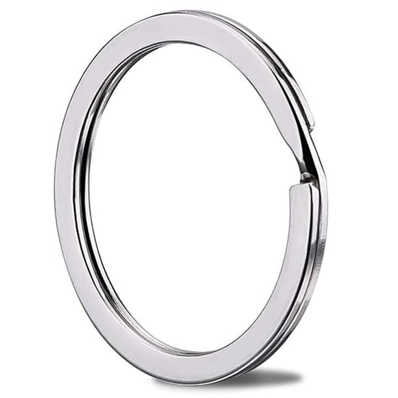 Llavero de anillas HoAoOo de 32 mm, plano, 50 piezas, resistente