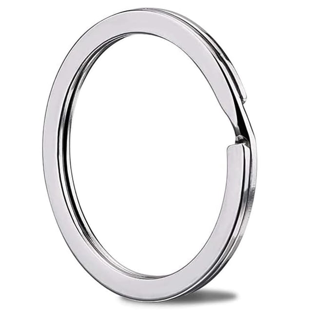 Llavero de anillas HoAoOo de 32 mm, plano, 50 piezas, resistente