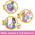 thumbnail image 4 of Barbie Make & Sell Boutique Playset with Brunette Doll, Foil Design Tools, Clothes & Accessories, 4 of 7