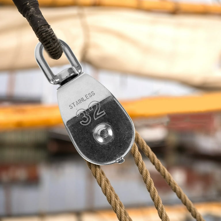 Stainless Steel Wire Rope Rigging Hardware Lifting Double Sheave Pulley