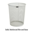 thumbnail image 5 of Mind Reader Mesh Trash Can, 16.65L (4.4 gal), Waste Paper Basket, Round, Office, Metal Mesh, 11.5"L x 11.5"W x 13.75"H, Set of 2, White, 5 of 9
