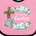 thumbnail image 4 of Inktastic It's My 1st Easter with Cross and Flowers Boys or Girls Baby Bib, 4 of 4