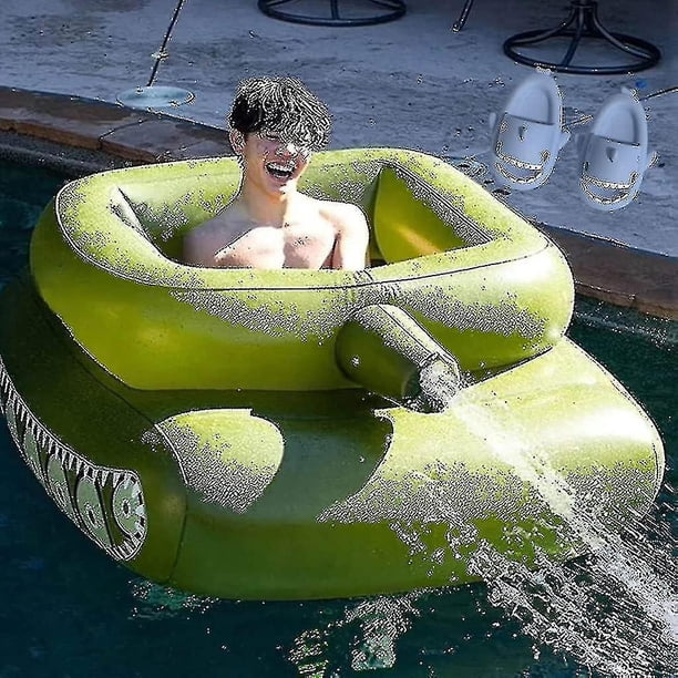 Pool Inflatable Tank With Water Gun, Inflatable Tank Pool Type Water Spray Ring, Inflatable Toy With Hand Pump, Summer Water Park Floating Pool For Ki