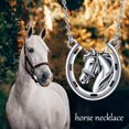 thumbnail image 6 of XATENJE Horse Necklace 925 Sterling Silver Horseshoe Pendant Necklace Horse Jewelry for Horse Lovers, 6 of 6