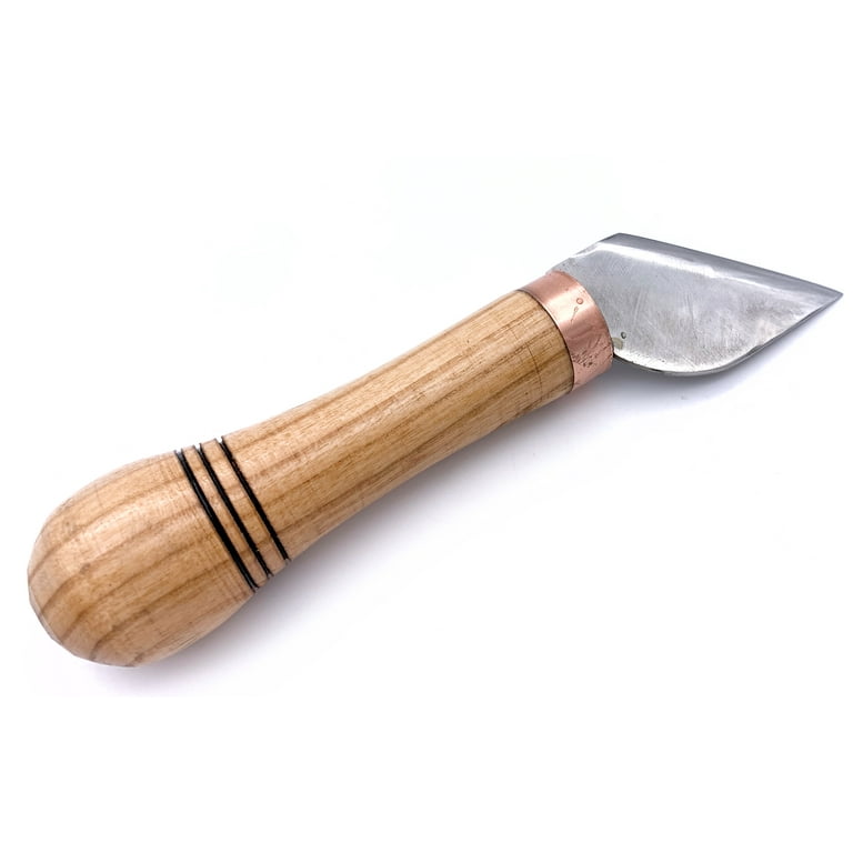 Leather Knife Cutting Knife Edging Knife with Wooden Handle