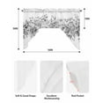 thumbnail image 6 of Black Grey Eucalyptus Leaves Kitchen Curtains Swag Valance for Windows/Bathroom/Cafe, Spring Summer Botanical Floral Rod Pocket Drape Panel Swag Curtains Valance for Bedroom/Living Room 56"x36", 6 of 6
