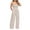 -A-Beige106, variant on FINALGANG Simple Jumpsuit For Women Solid Color Strapless Loose Fit Onesie Wide Leg Drawstring Pants With Pockets Suitable For Travel Workout Office Home