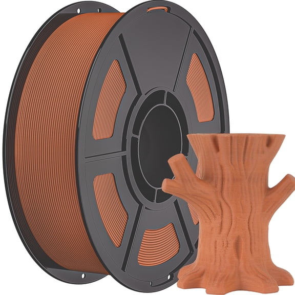 iSANMATE 1.1KG Wood PLA 3D Printer Filament, 1.75mm Teak Wood Color, Real Wood Texture, ±0.03mm for FDM 3D Printers