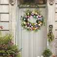 thumbnail image 7 of Easter Wreath 157 Inch Colorful Spring Decorations for Front Door Adorable Egg Wreath with Flowers Holiday for Doorways and Walls*2 Pack, 7 of 7