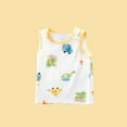 thumbnail image 2 of Baby Girl Summer Clothes Baby Toddler Summer Sleeveless Solid Car Panda Dinosaur Bunny Print Breathable Tank Top Summer Tops Yellow 3 Months-6 Months, 2 of 3
