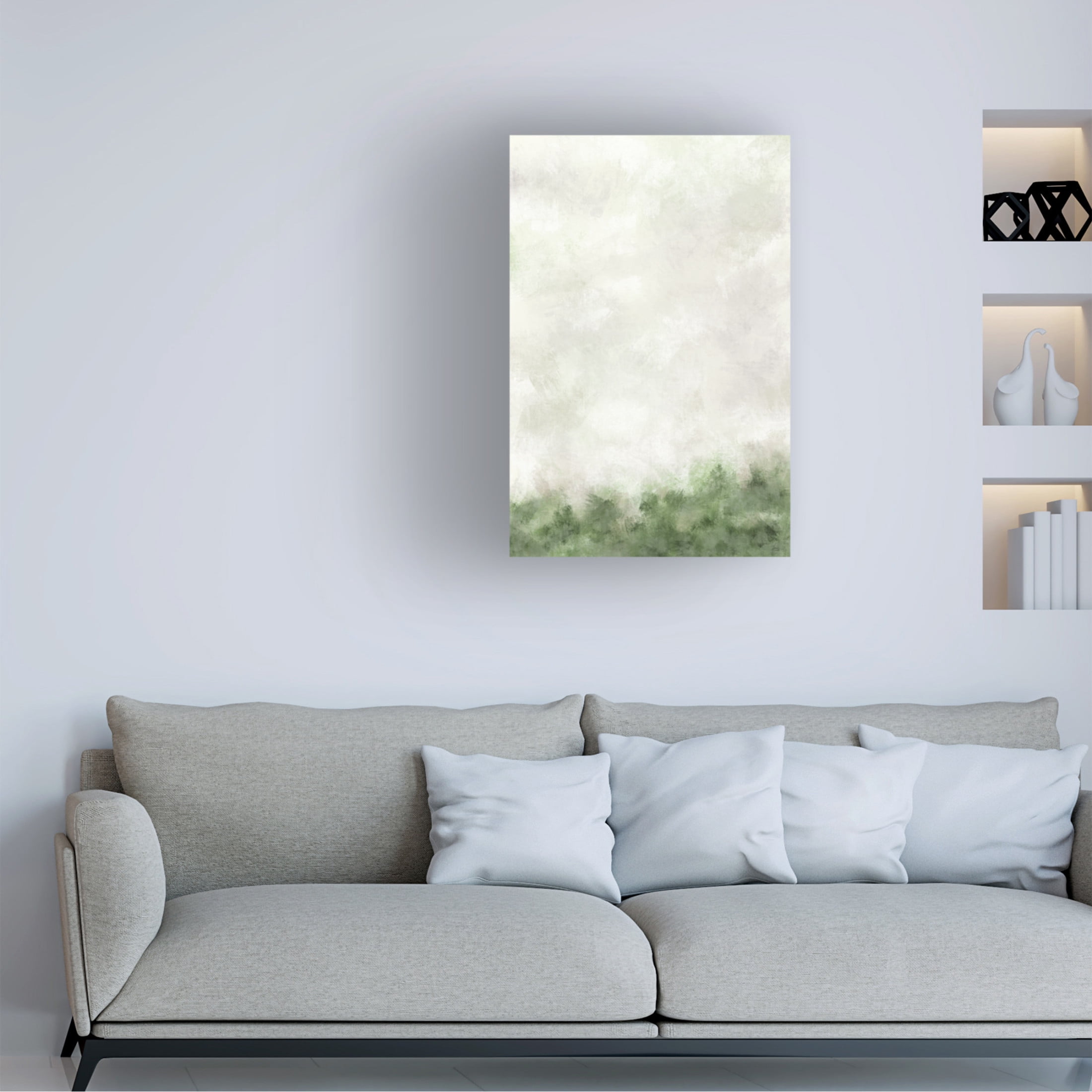 Canvas Wall Art - Line and Brush 'Wild Marsh Sky' Wall Art for Living Room, Bedroom, or Office Décor by Trademark Fine Art - 12 x 19 Inches