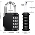 thumbnail image 4 of Cerradura de combinación WEIHJMXG para exteriores paquete de 2 candado resistente a la intemperie 4 dígitos, 4 of 5
