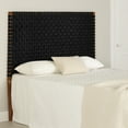 thumbnail image 1 of South Shore Balka Queen Woven Leather Headboard, in Pure Black, 1 of 9