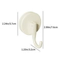 thumbnail image 3 of Suction Cup Hooks, Heavy Duty Shower Hooks with Vacuum Seal Technology, White or Gray Plastic Hanger for Towels & Robes, No Drill Llation for Bathroom, Kitchen, and Glass Tile Surfaces, 3 of 8