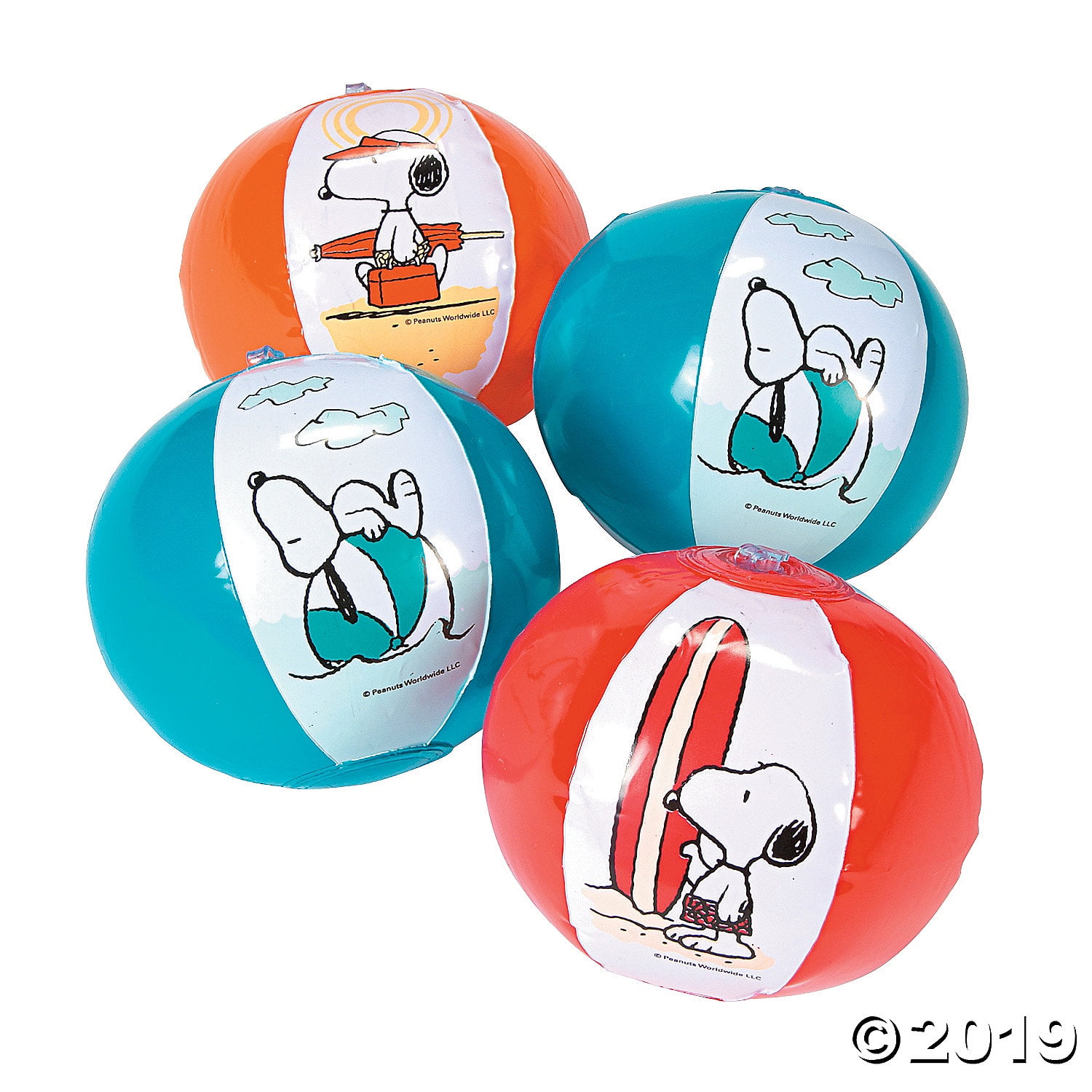 Inflatable 5" Peanuts Summer Mini Beach Balls
