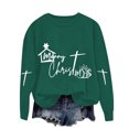 thumbnail image 2 of Wancir Christmas Sweatshirts For Women Merry Christmas Letter Graphic Printted Tops Crewneck Long Sleeve Xmas Pullover, 2 of 6