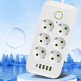thumbnail image 5 of Multi Tap Socket 6AC AC100-250V Outlets Extension Cable 2500W Power Outlet Electrical Receptacle with EU Plug for Home, 5 of 5