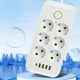 thumbnail image 5 of Multi Tap Socket 6AC AC100-250V Outlets Extension Cable 2500W Power Outlet Electrical Receptacle with EU Plug for Home, 5 of 5